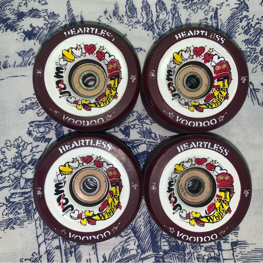 60mm Heartless VooDoo Red roller skate Wheels